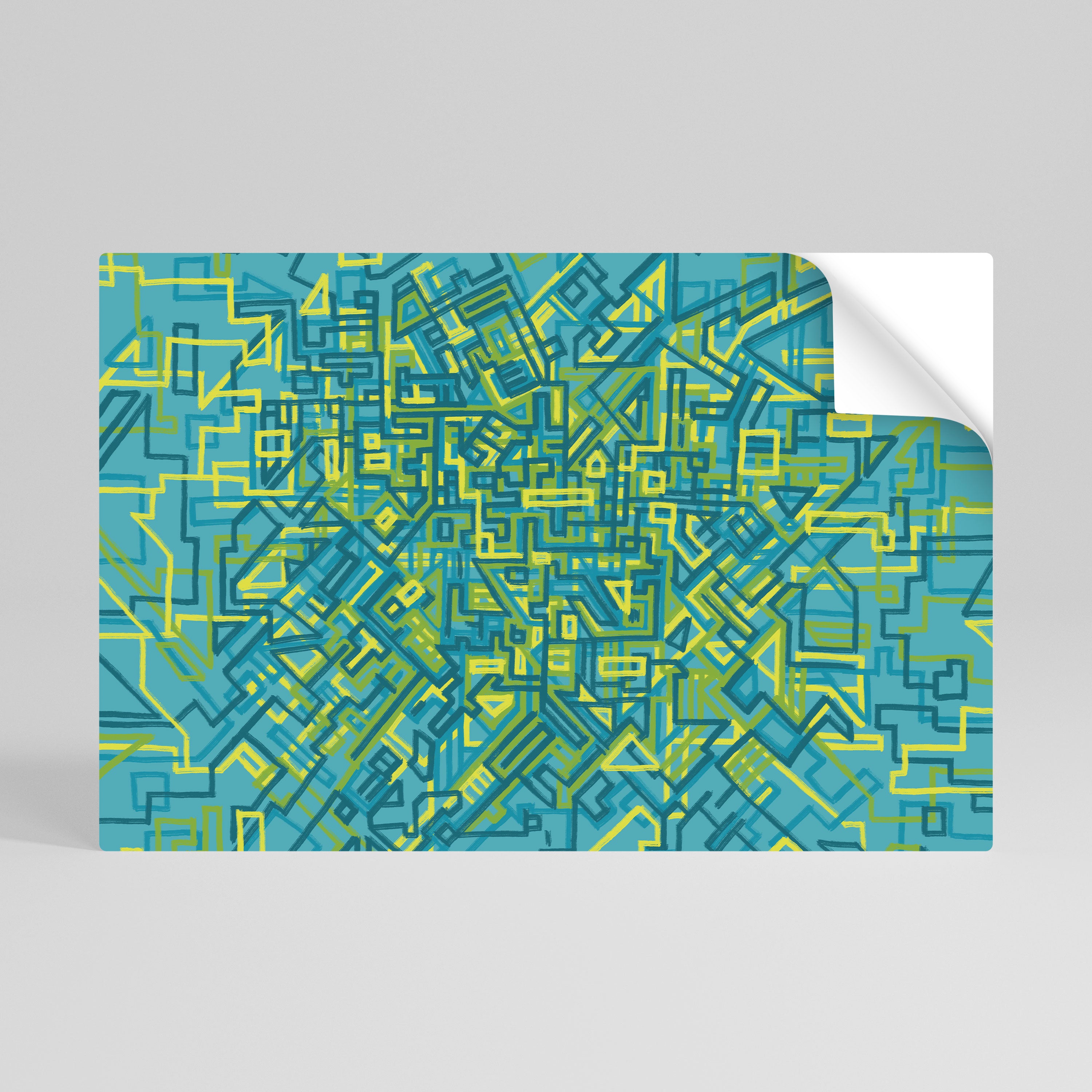 RECUERDOS NOSTÁLGICOS Póster horizontal autoadhesivo