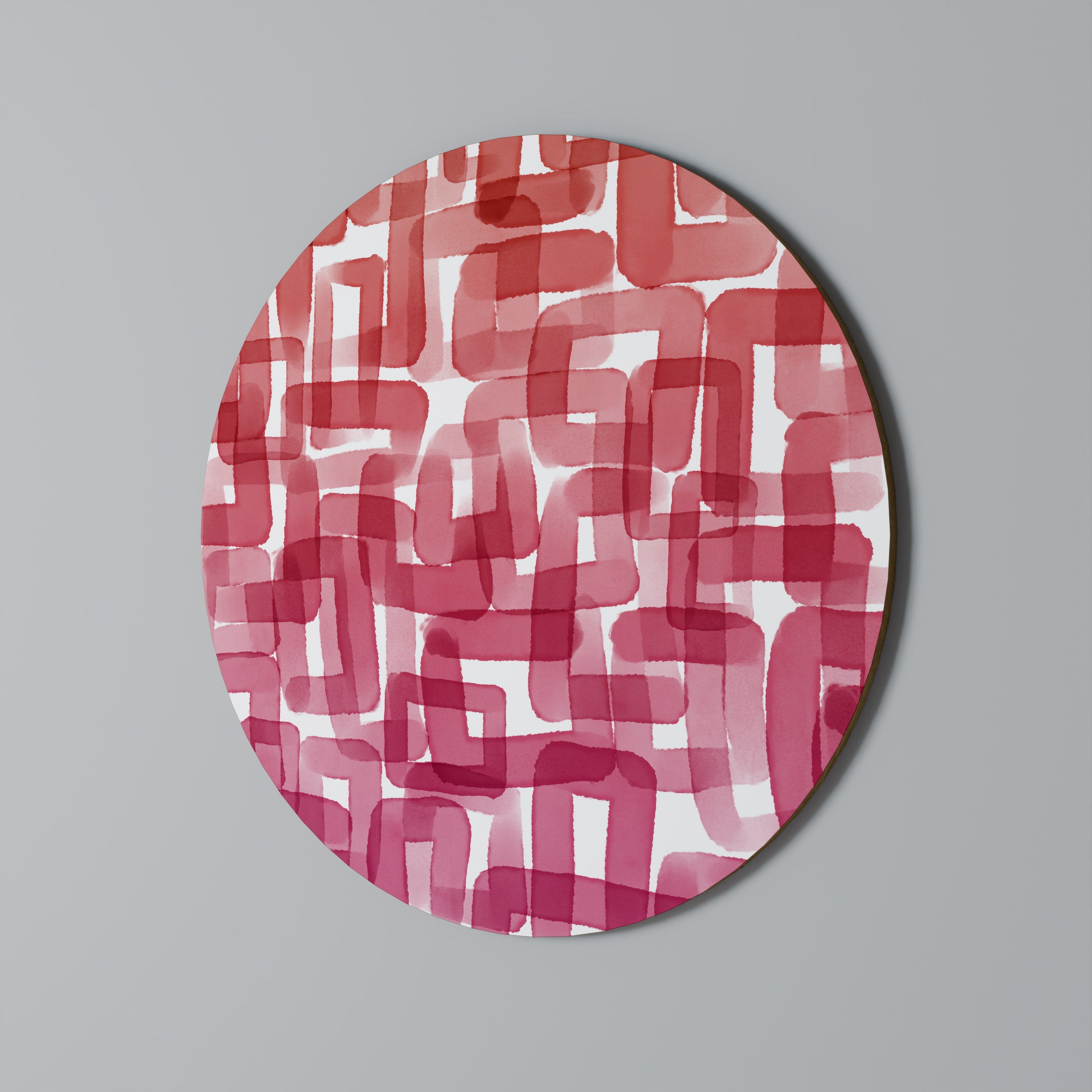 KALEIDOSCOPIC CUBISM Round Wall Art