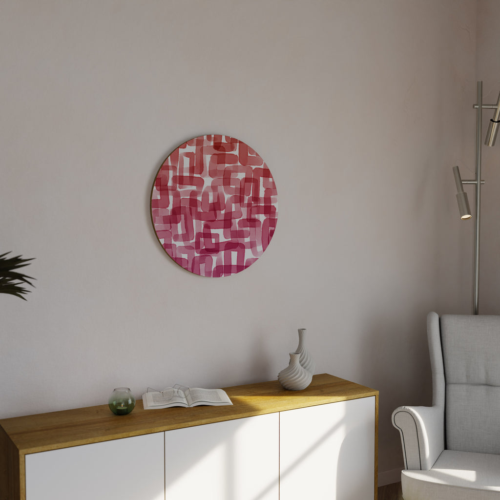 KALEIDOSCOPIC CUBISM Round Wall Art