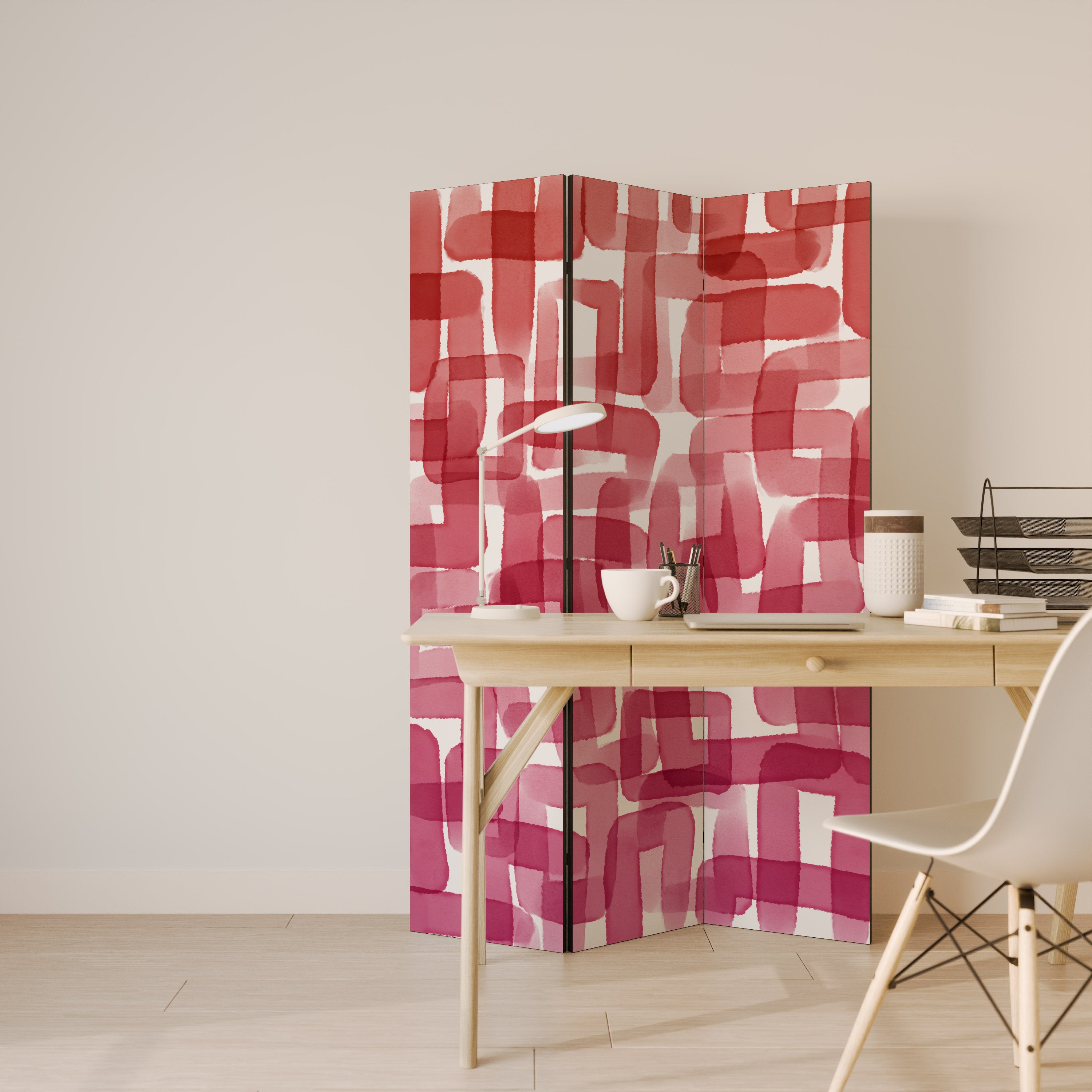 Biombo decorativo de 3 paneles CUBISMO CALEIDOSCÓPICO