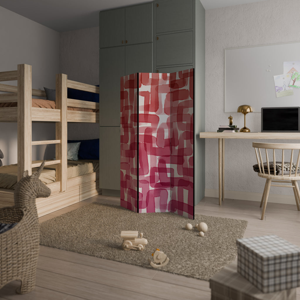 KALEIDOSCOPIC CUBISM Biombo de 3 paneles