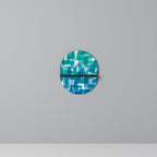 TURQUOISE RECTANGLES Estante Ovalado Decorativo en Acabado Negro