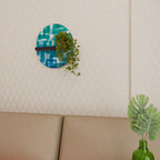 TURQUOISE RECTANGLES Estante Ovalado Decorativo en Acabado Negro