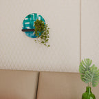 TURQUOISE RECTANGLES Art Shelf