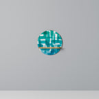 TURQUOISE RECTANGLES Estante Redondo Decorativo en Efecto Roble