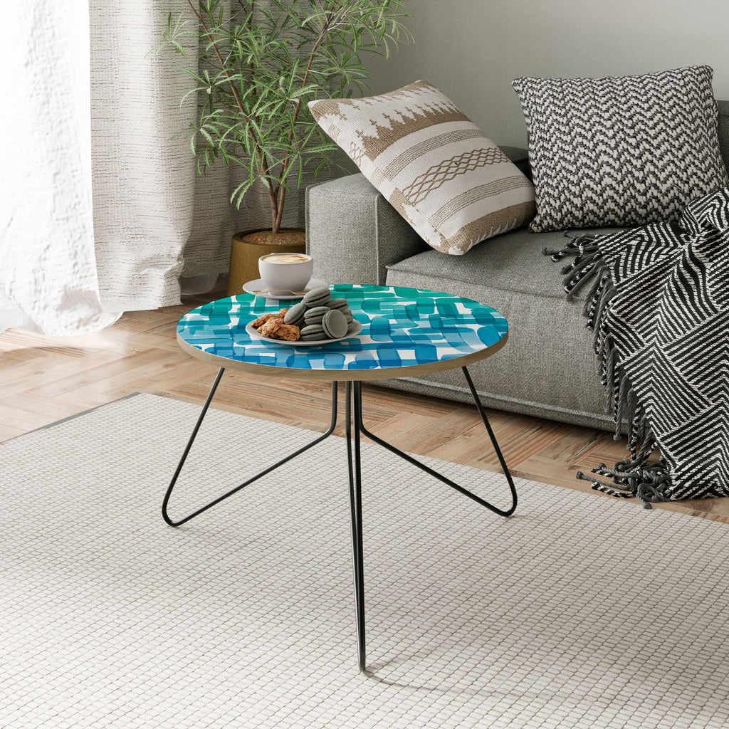 TURQUOISE RECTANGLES Coffee Table 60