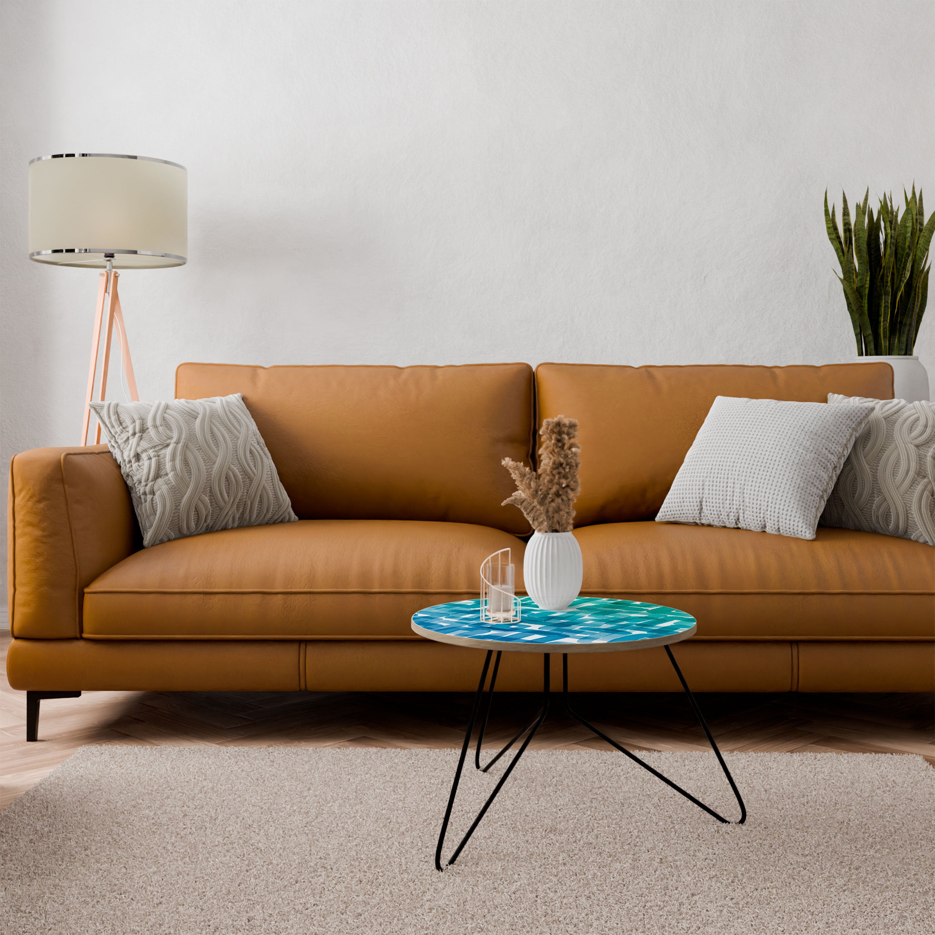 TURQUOISE RECTANGLES Coffee Table 60