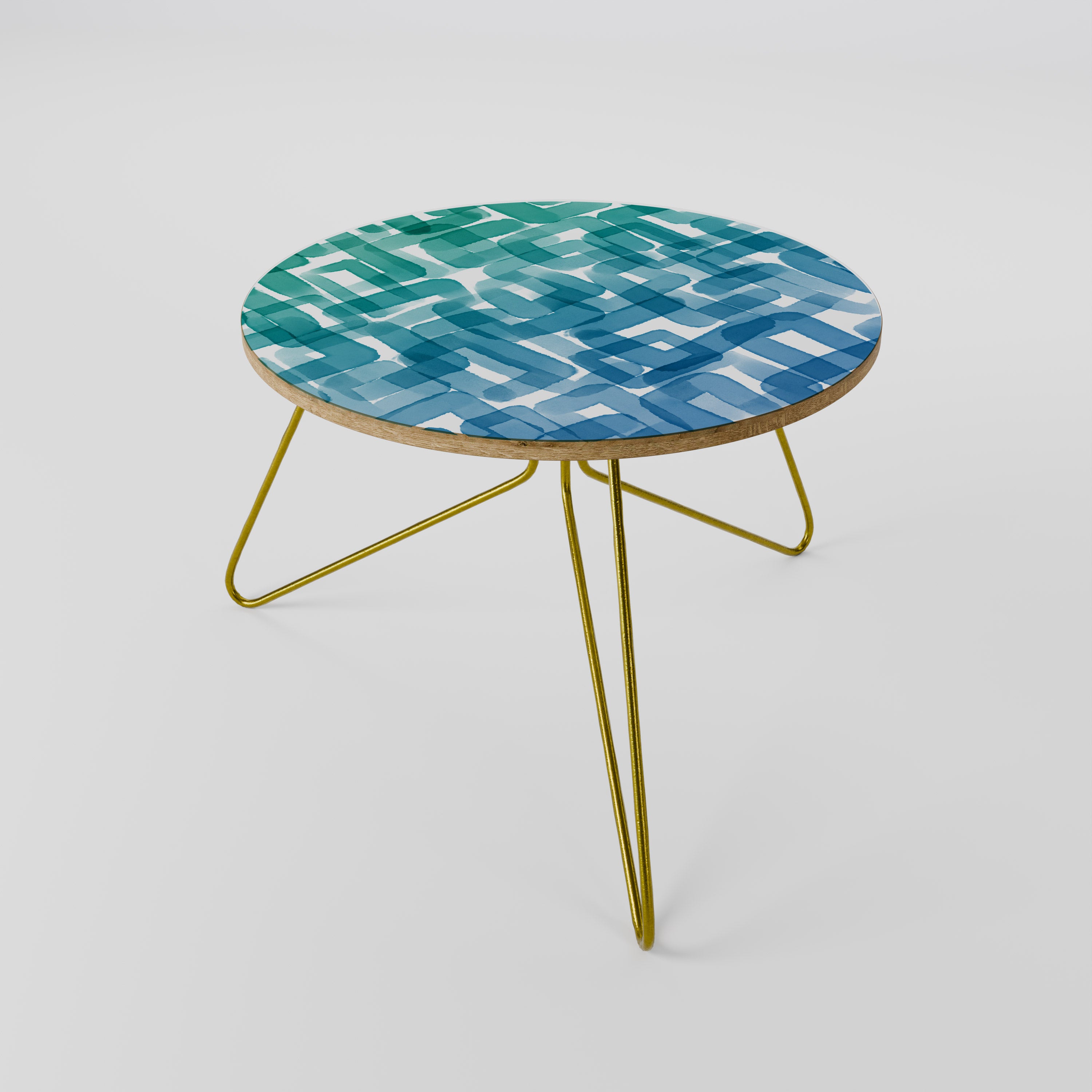 TURQUOISE RECTANGLES Coffee Table 60