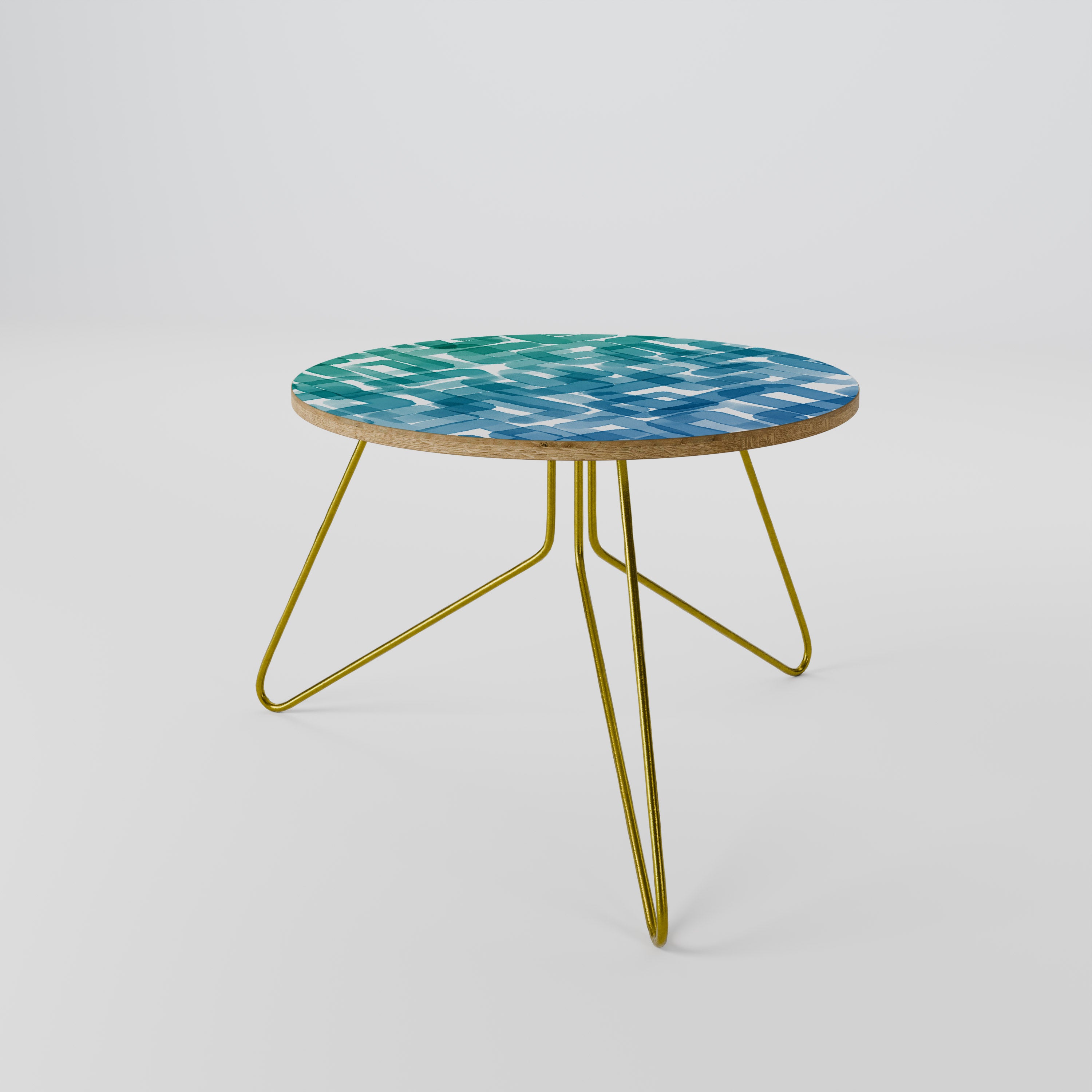 TURQUOISE RECTANGLES Coffee Table 60