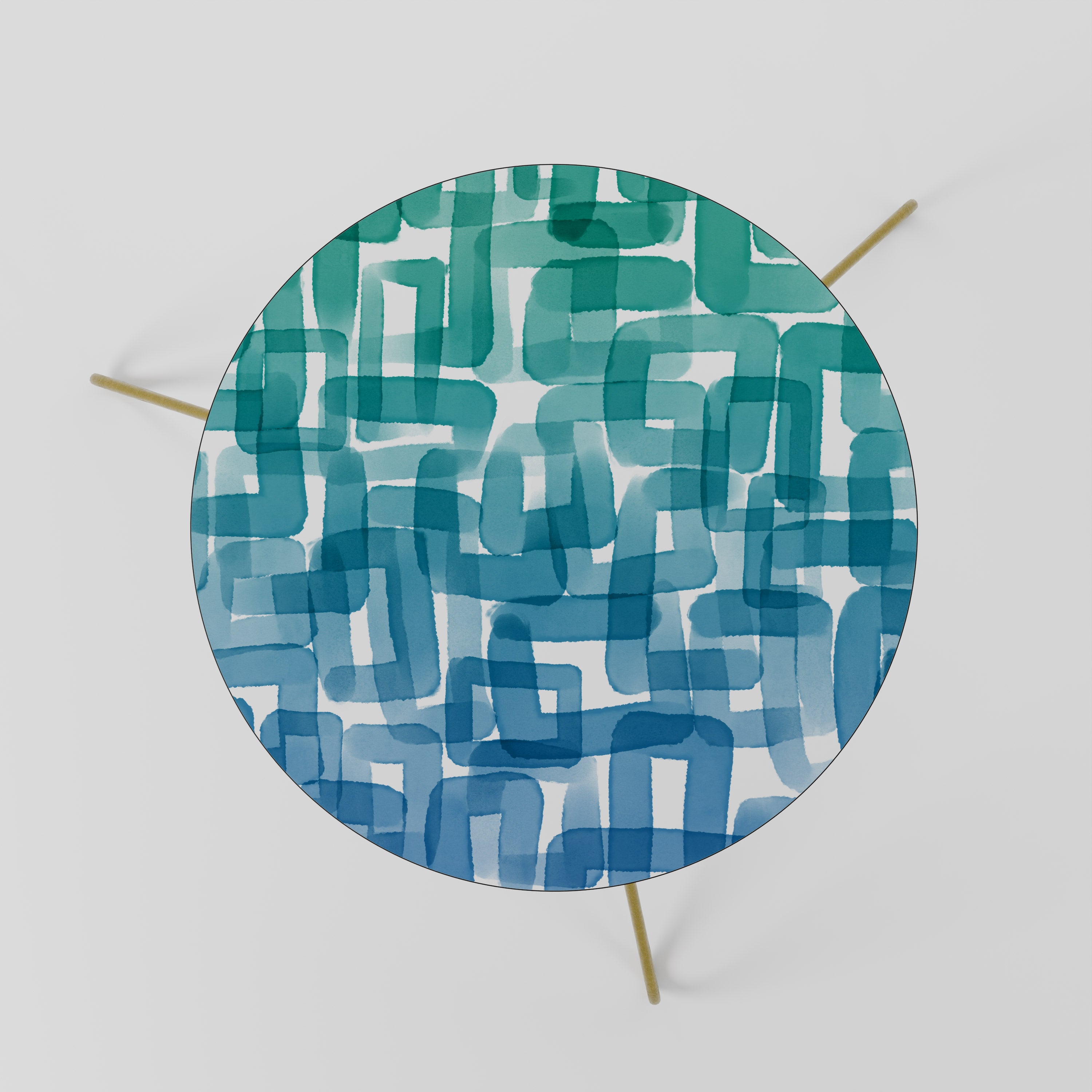 TURQUOISE RECTANGLES Coffee Table 60