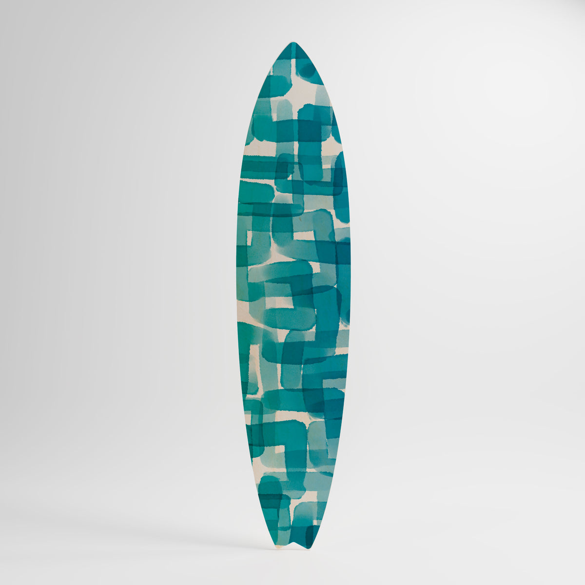 TURQUOISE RECTANGLES Panel decorativo de tabla de surf