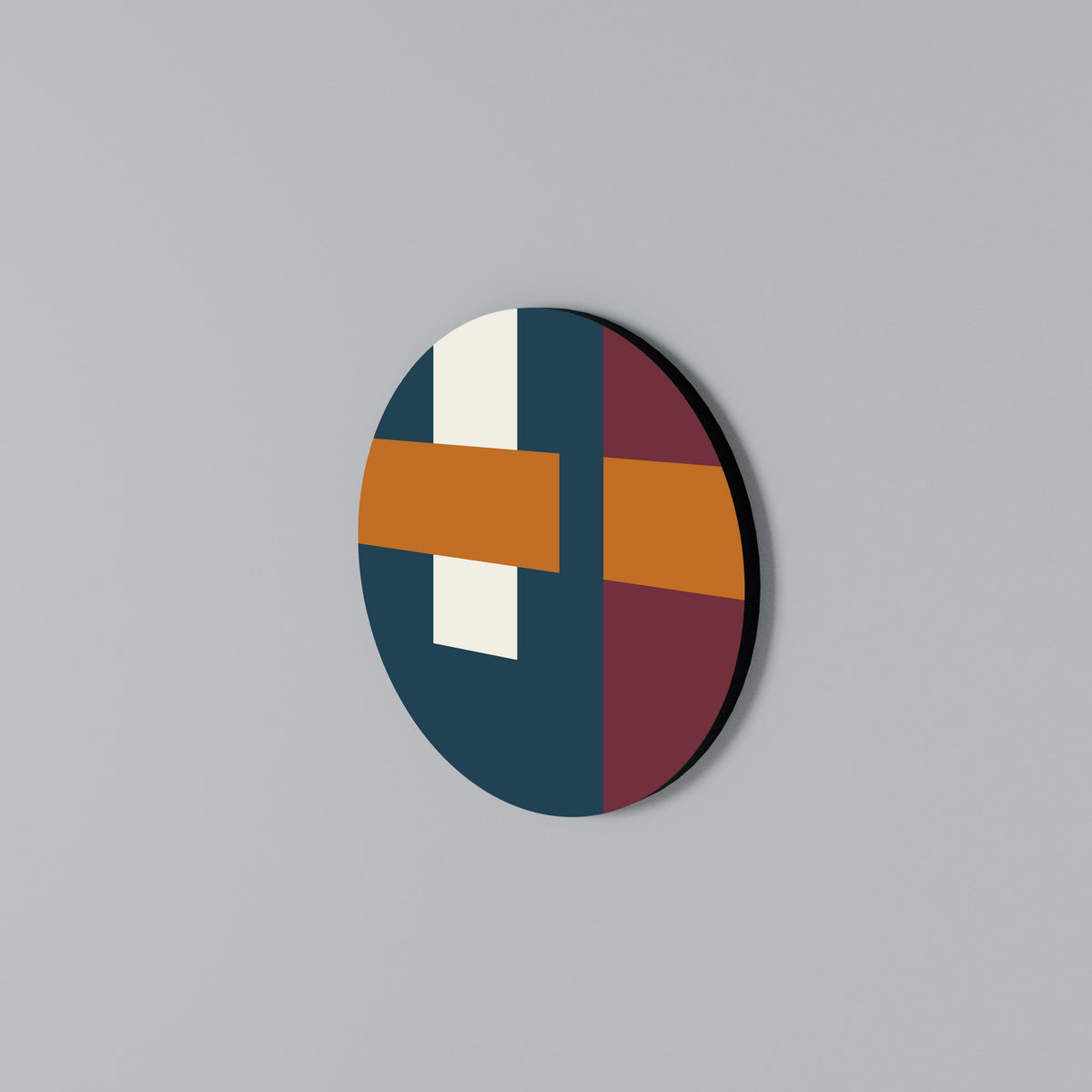 GEOMETRIC MELANCHOLY Arte de pared redondo