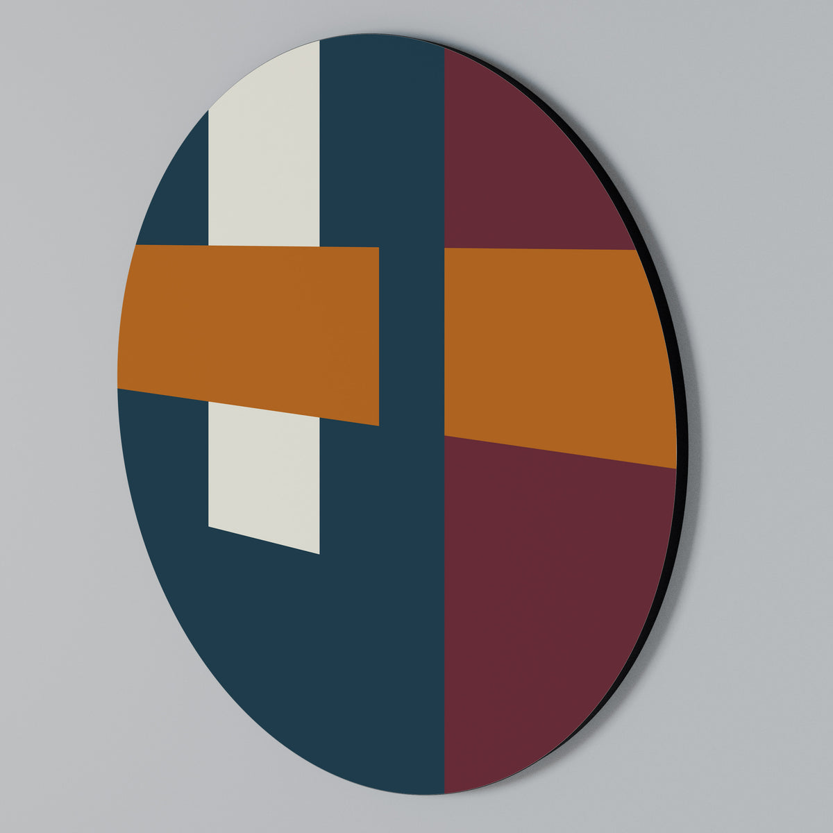 GEOMETRIC MELANCHOLY Arte de pared redondo