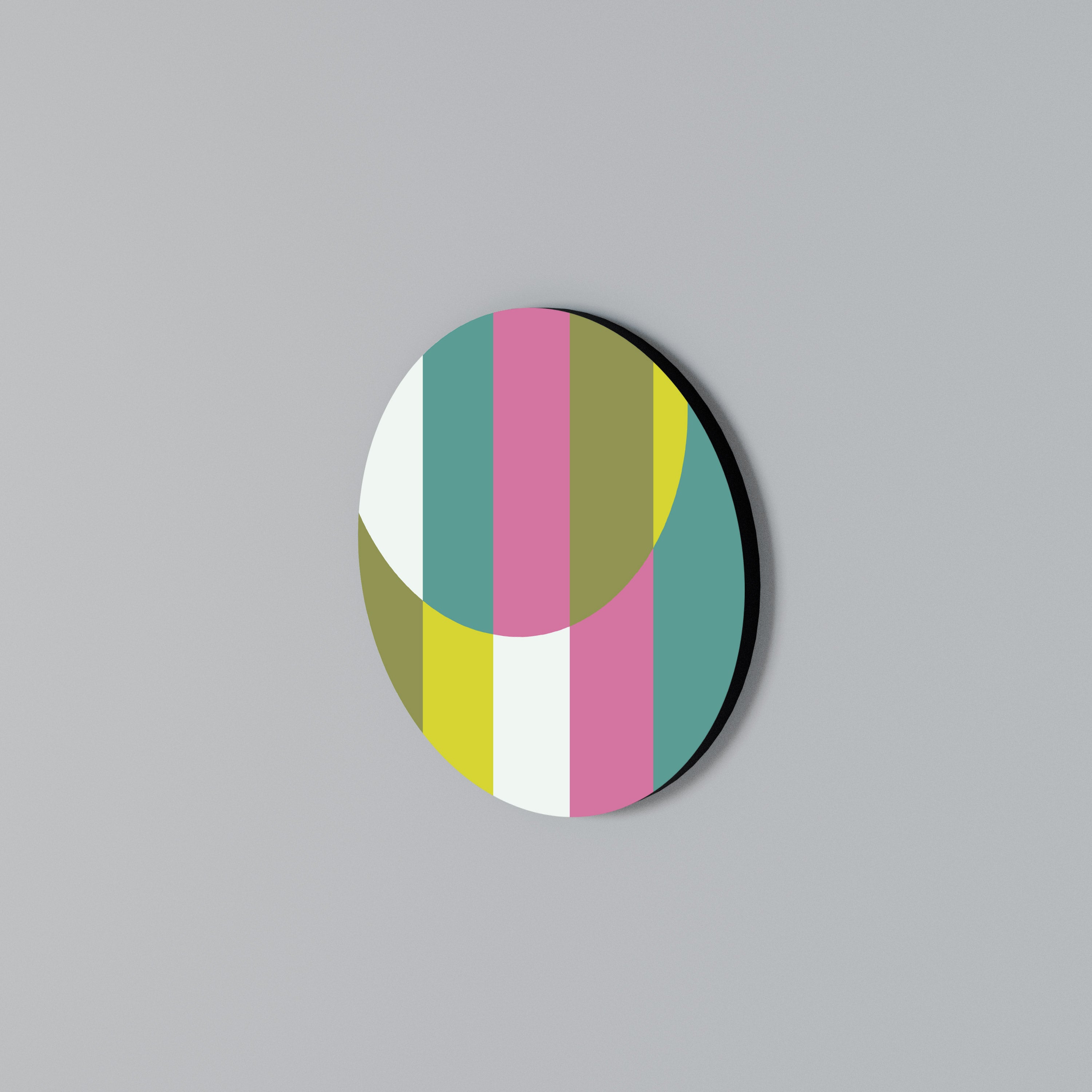PLAYFUL SURFACE SYMPHONY Round Wall Art