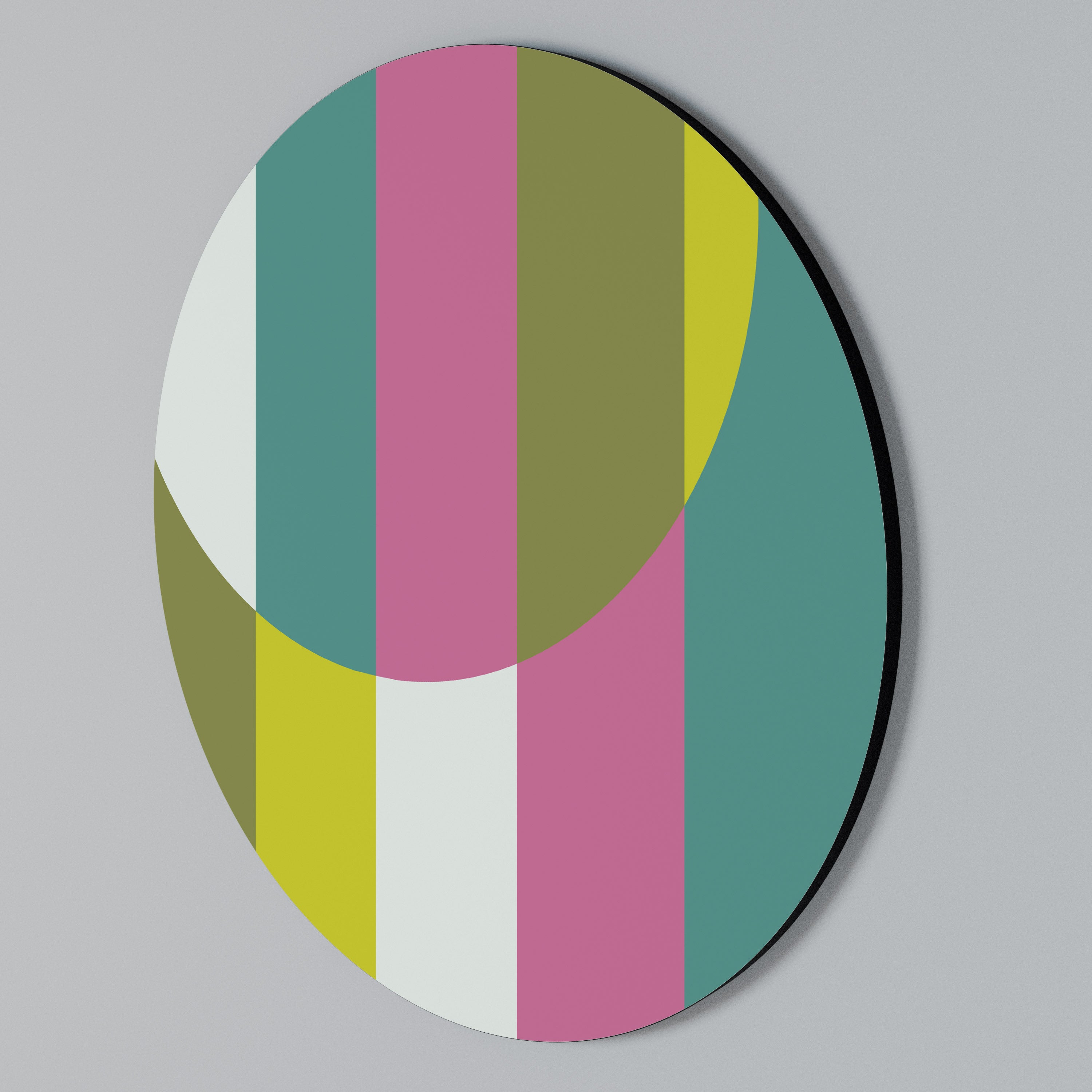 PLAYFUL SURFACE SYMPHONY Round Wall Art