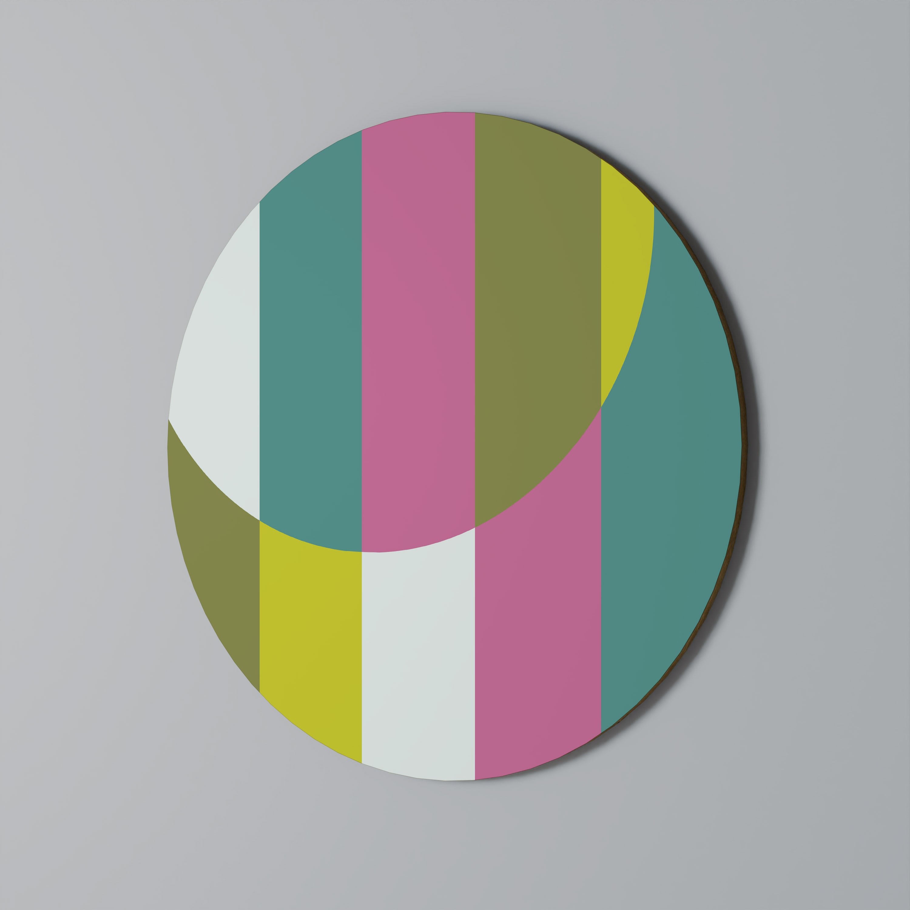 PLAYFUL SURFACE SYMPHONY Round Wall Art