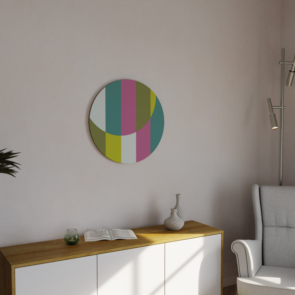PLAYFUL SURFACE SYMPHONY Round Wall Art