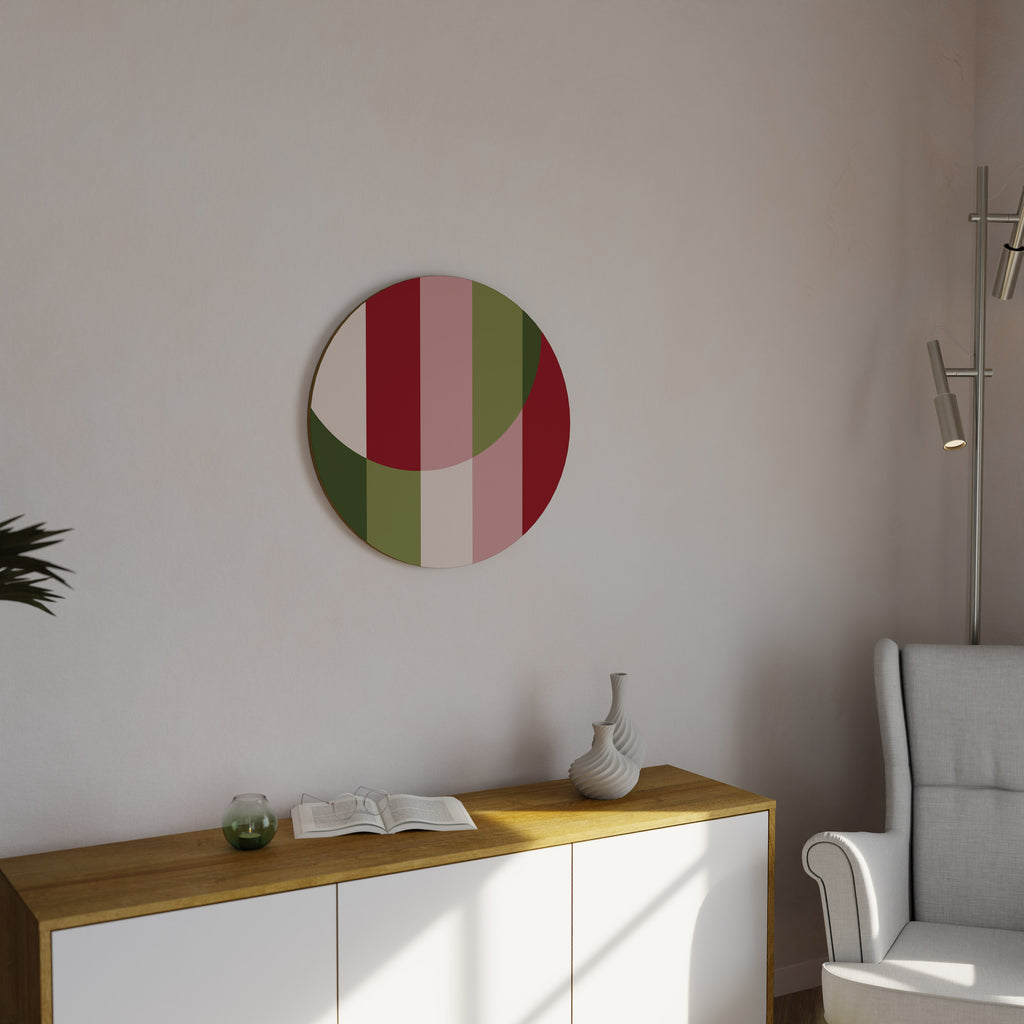 SMILING GEOMETRY Round Wall Art