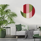 SMILING GEOMETRY Round Wall Art