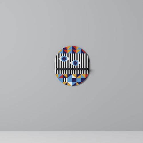 ABSTRACTION AND GEOMETRY Estante Ovalado Decorativo en Acabado Negro