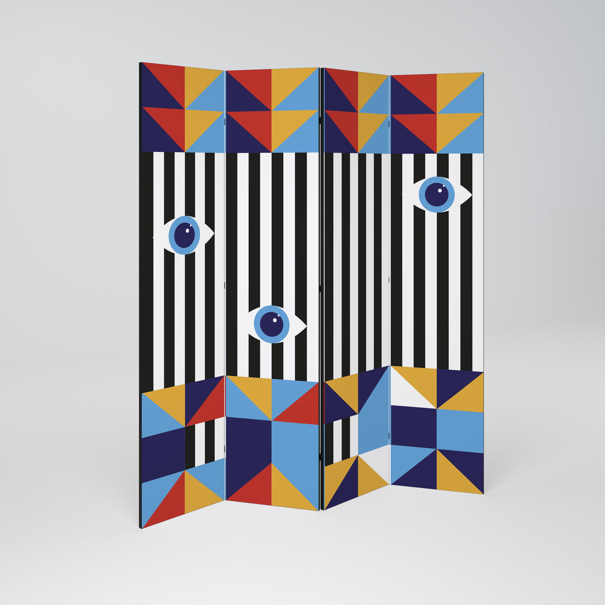 ABSTRACTION AND GEOMETRY Biombo de 4 paneles
