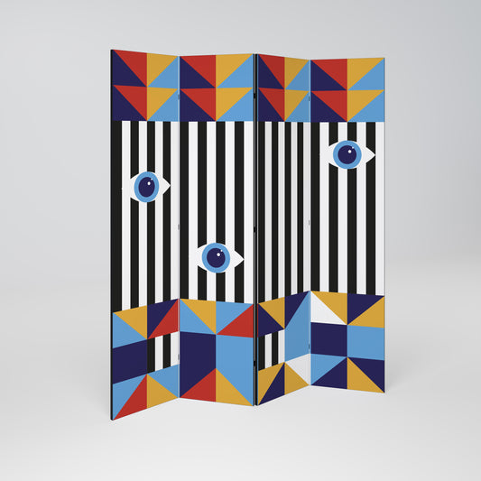 ABSTRACTION AND GEOMETRY Biombo de 4 paneles