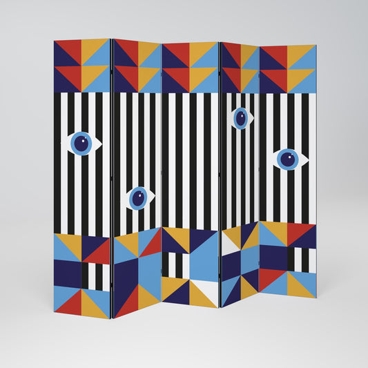 ABSTRACTION AND GEOMETRY Biombo de 5 paneles