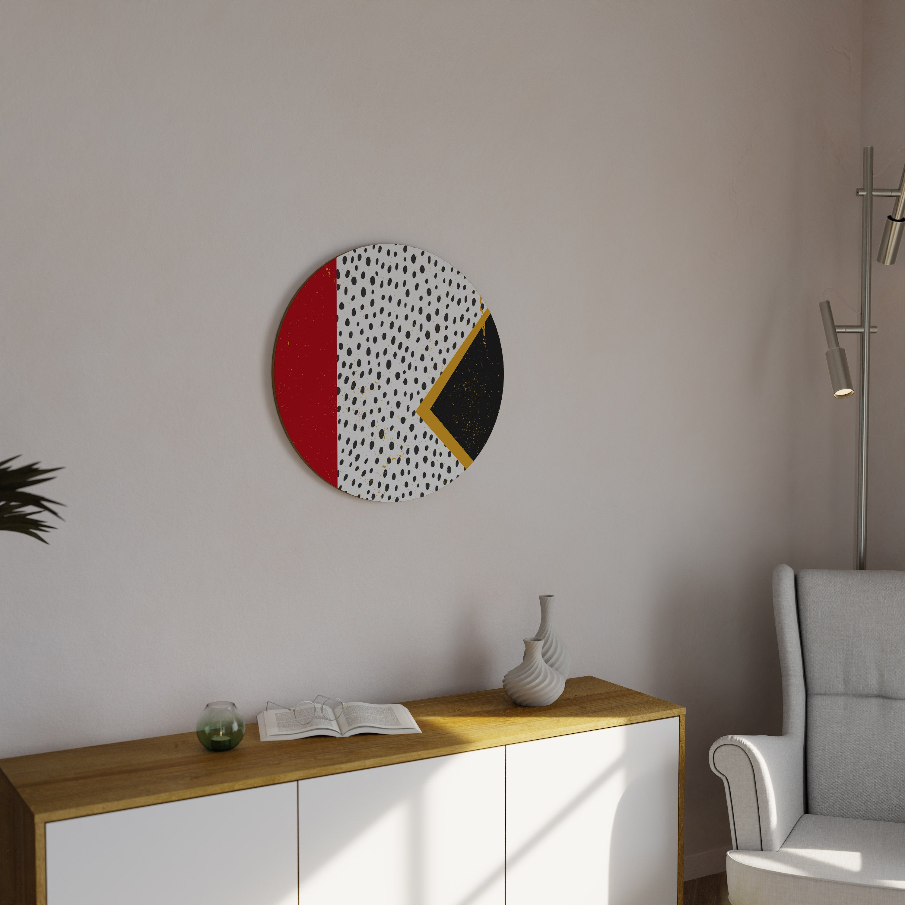 BOLD RETRO REVERIE Round Wall Art
