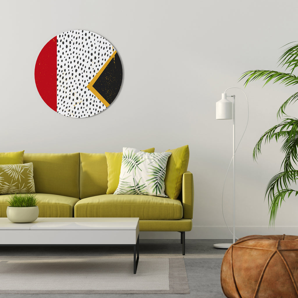 BOLD RETRO REVERIE Round Wall Art