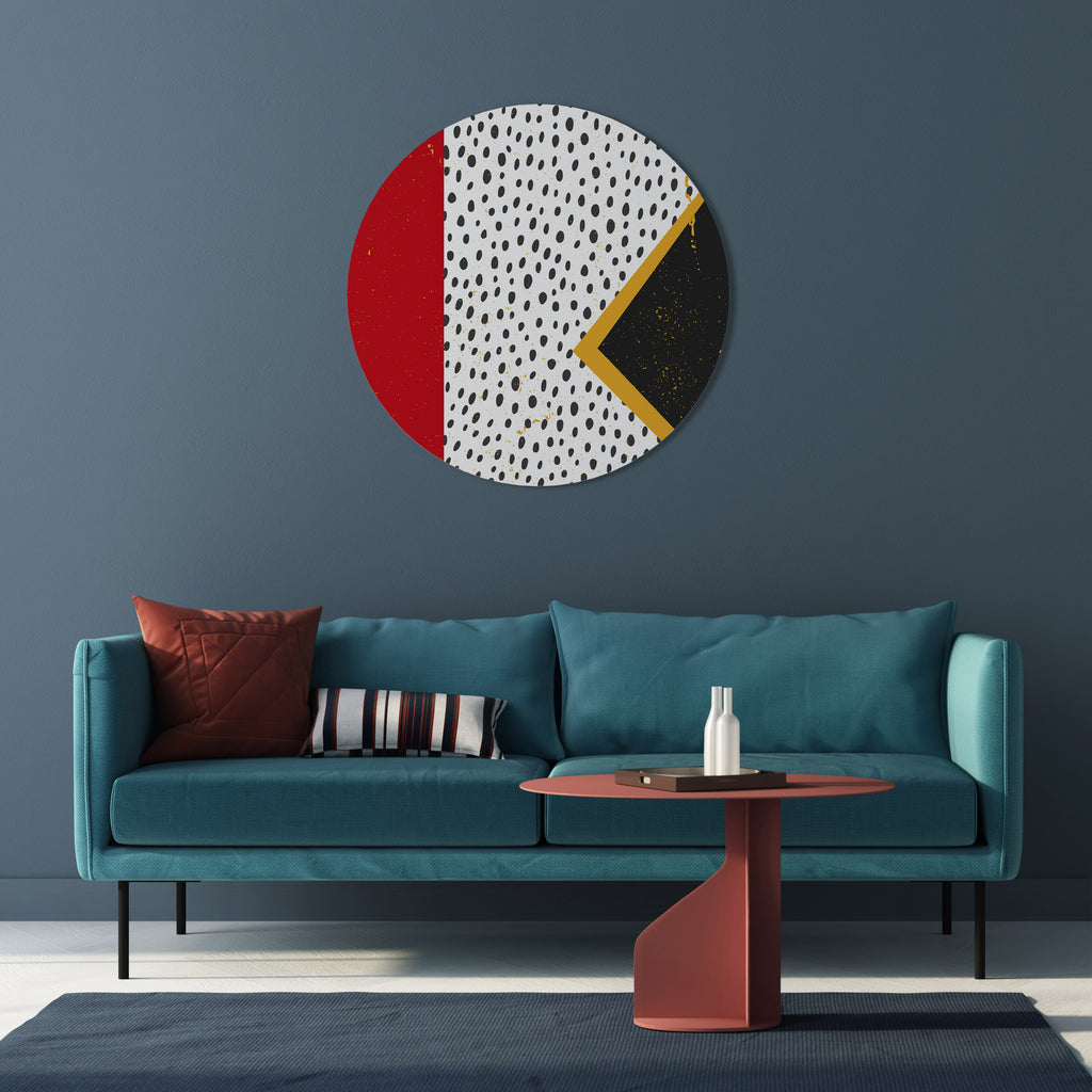 BOLD RETRO REVERIE Round Wall Art