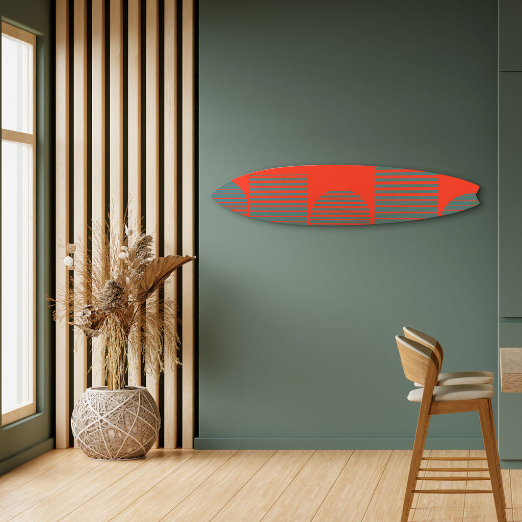 RISING GEOMETRY STARS Panel decorativo de tabla de surf