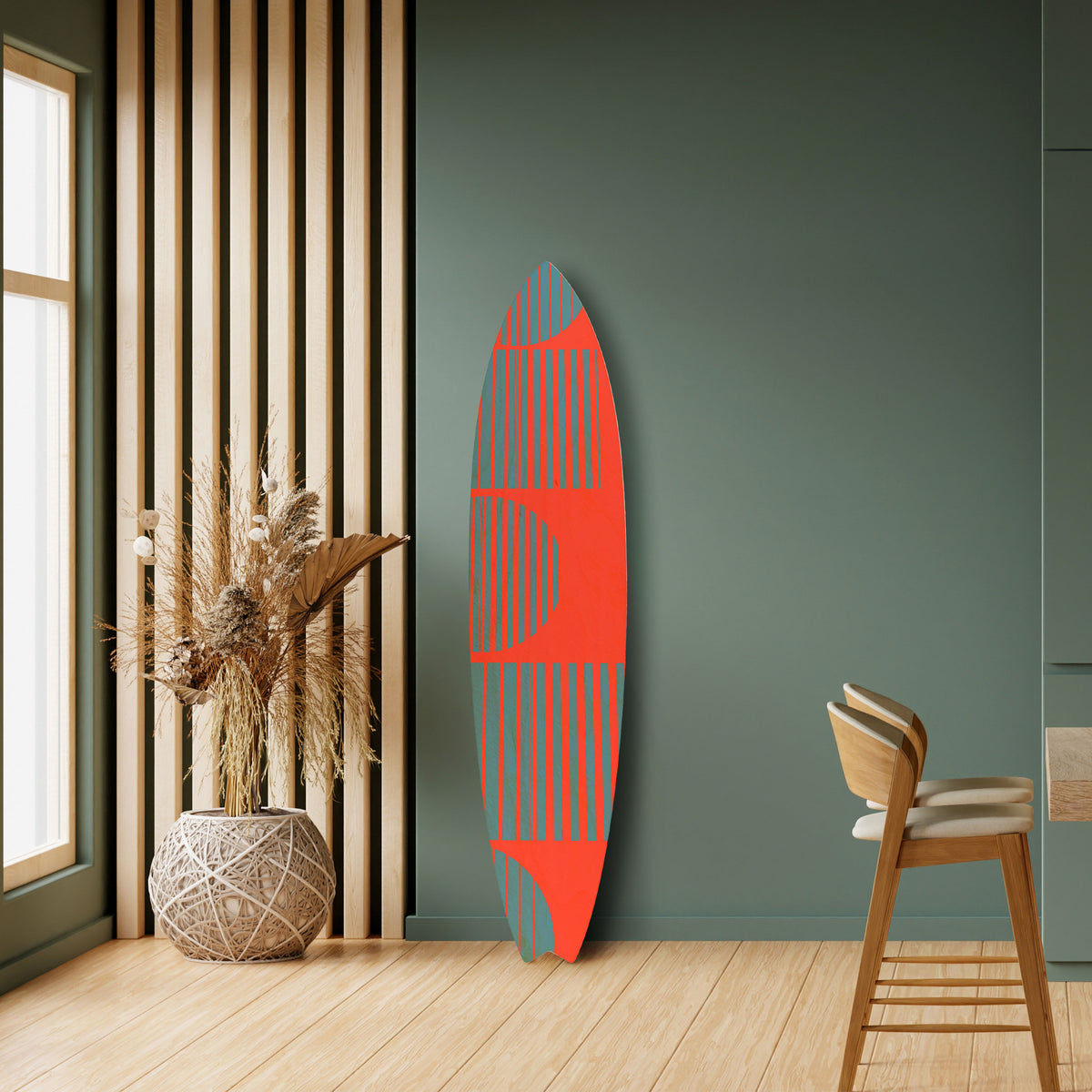 RISING GEOMETRY STARS Panel decorativo de tabla de surf