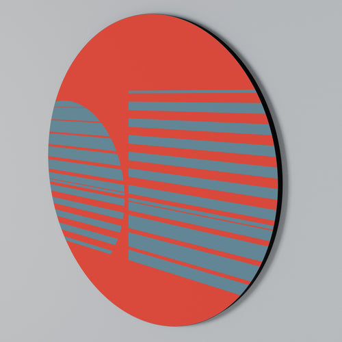 RISING GEOMETRY STARS Arte de pared redondo