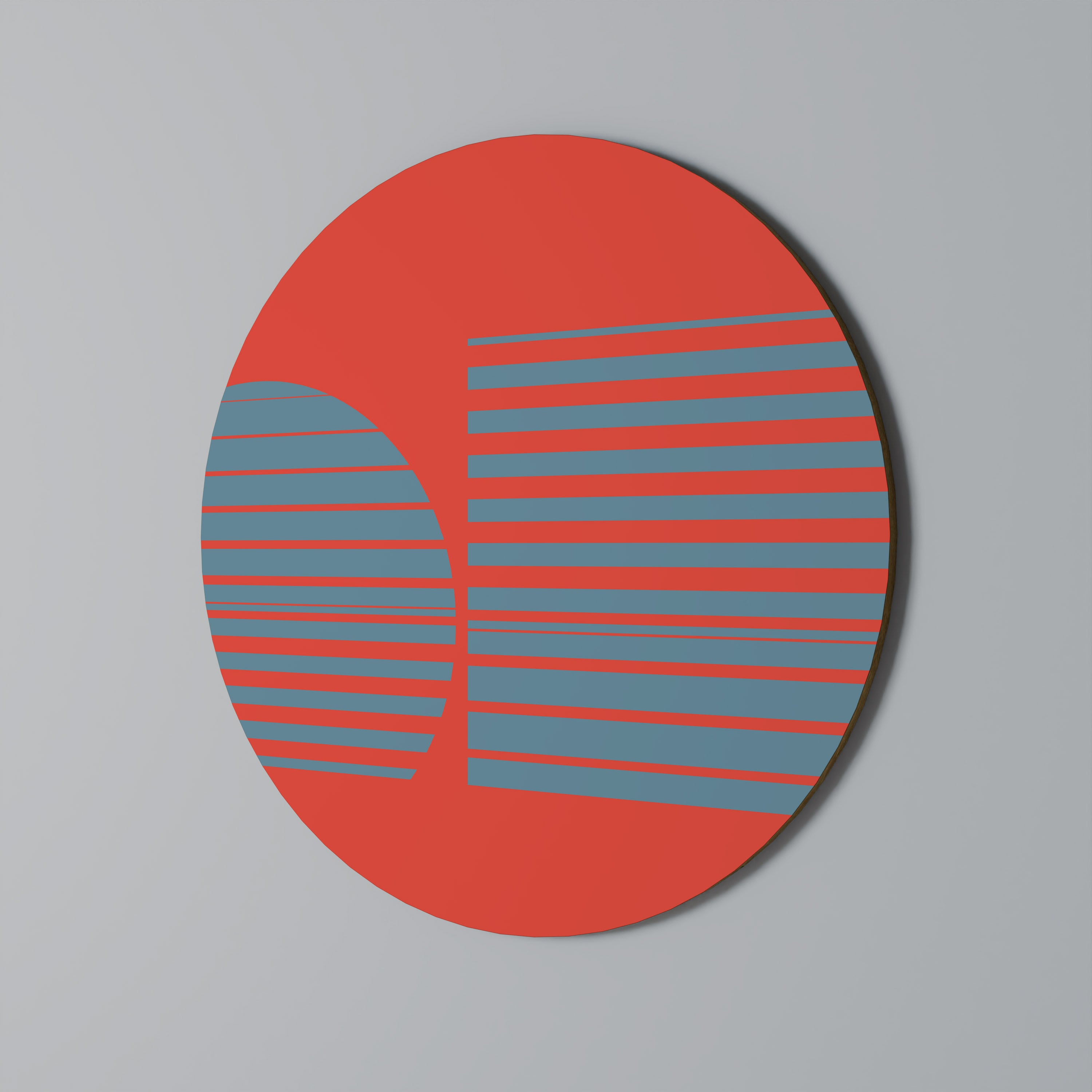 RISING GEOMETRY STARS Round Wall Art