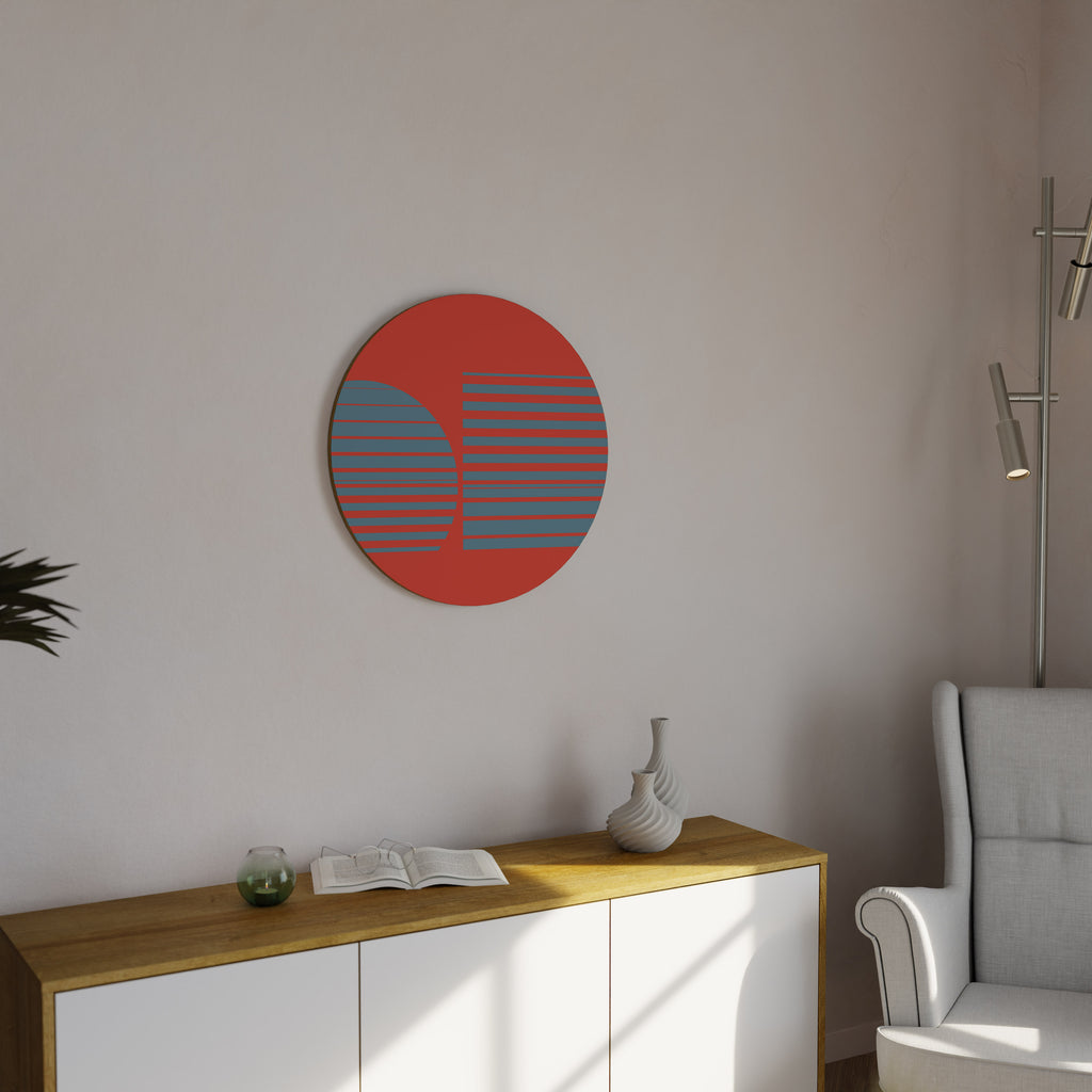 RISING GEOMETRY STARS Round Wall Art
