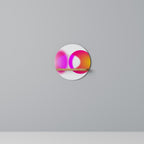 SYMPHONY OF COLORS Estante Redondo Decorativo en Efecto Roble