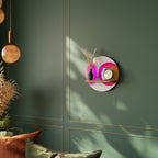 SYMPHONY OF COLORS Estante Redondo Decorativo en Efecto Roble