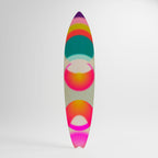 SYMPHONY OF COLORS Panel decorativo de tabla de surf