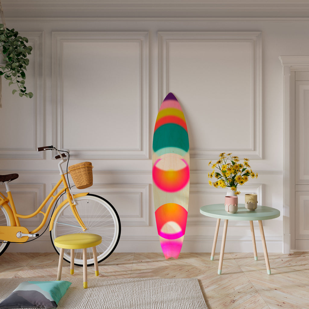 SYMPHONY OF COLORS Panel decorativo de tabla de surf