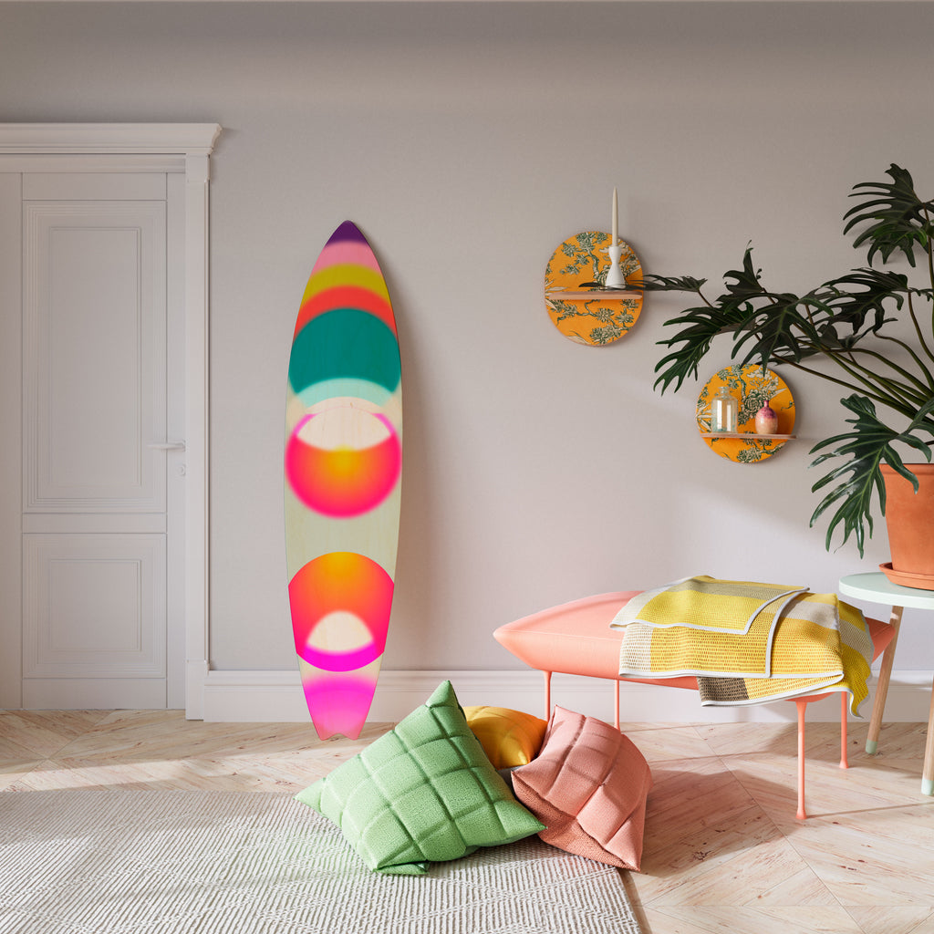 SYMPHONY OF COLORS Panel decorativo de tabla de surf