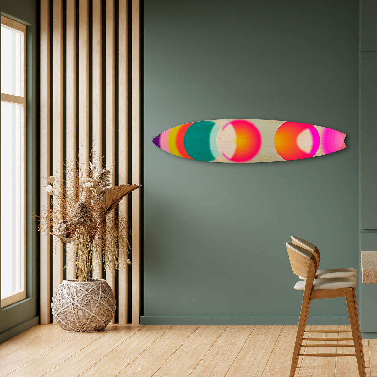 SYMPHONY OF COLORS Panel decorativo de tabla de surf