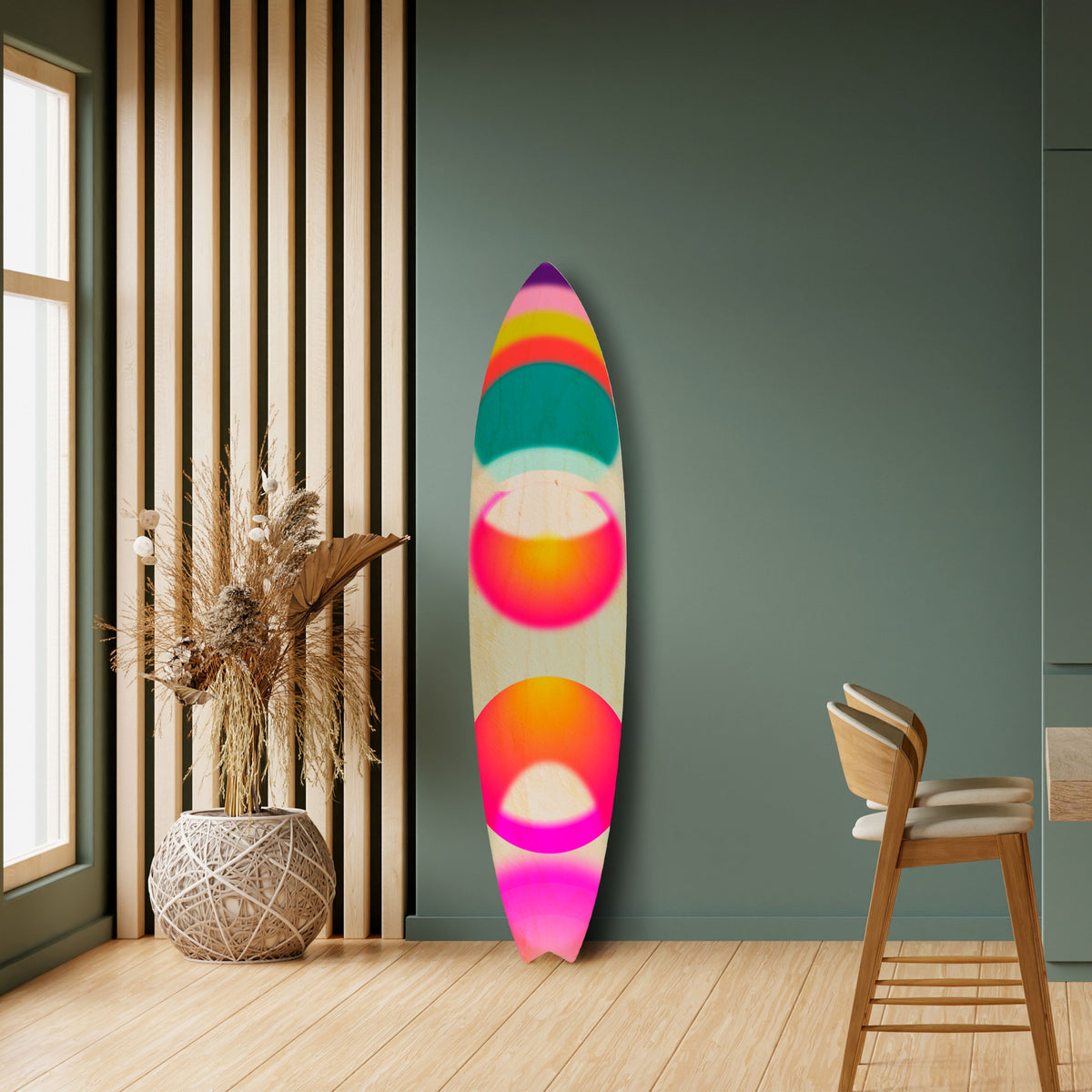 SYMPHONY OF COLORS Panel decorativo de tabla de surf