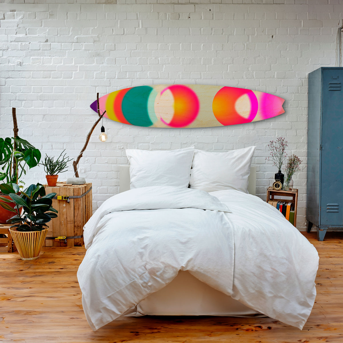 SYMPHONY OF COLORS Panel decorativo de tabla de surf