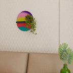 RAINBOW TIME Oval Art Shelf In Black Finish