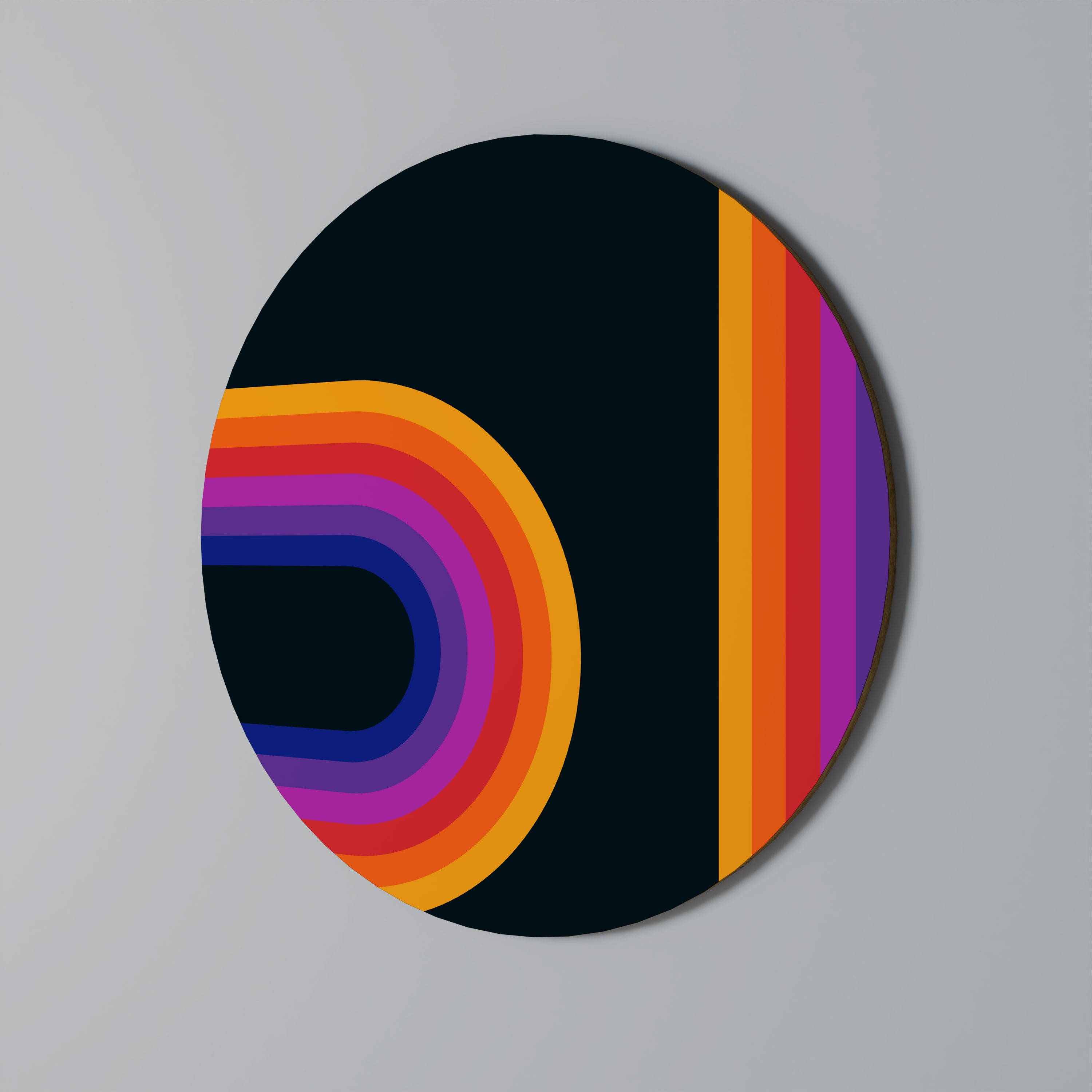 BLINDED BY THE LIGHTS Round Wall Art