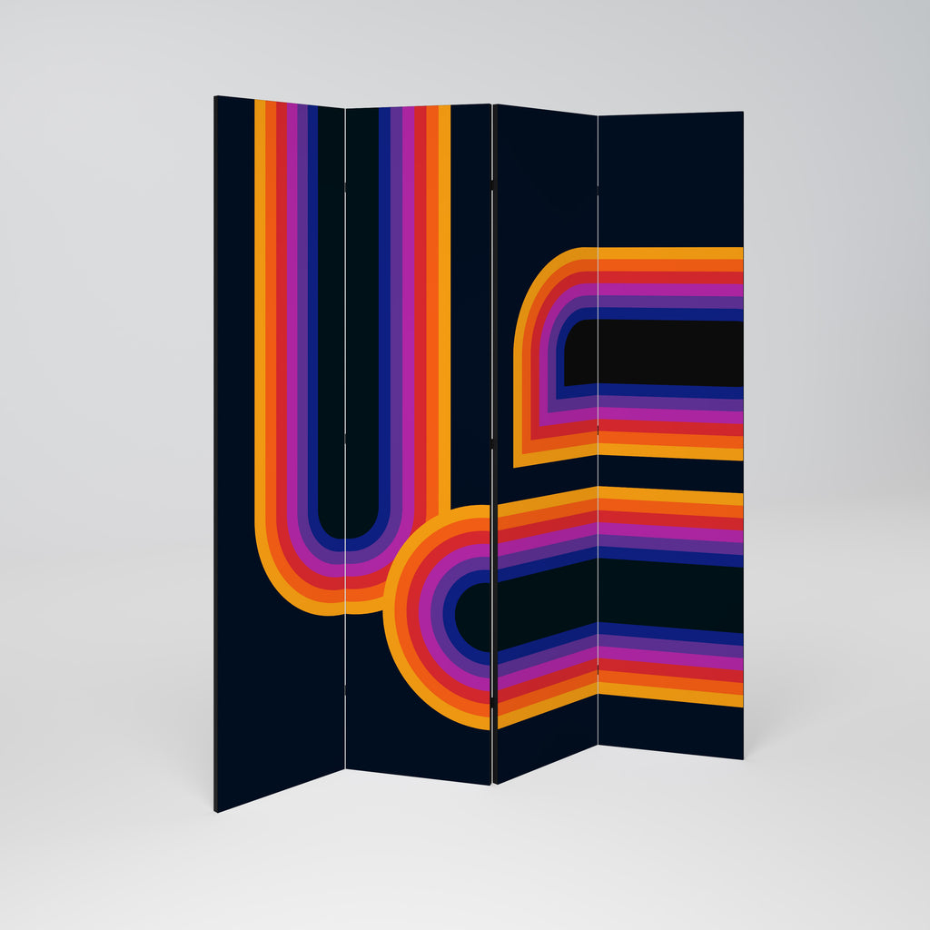 BLINDED BY THE LIGHTS Decorative 4-Panel Room Divider