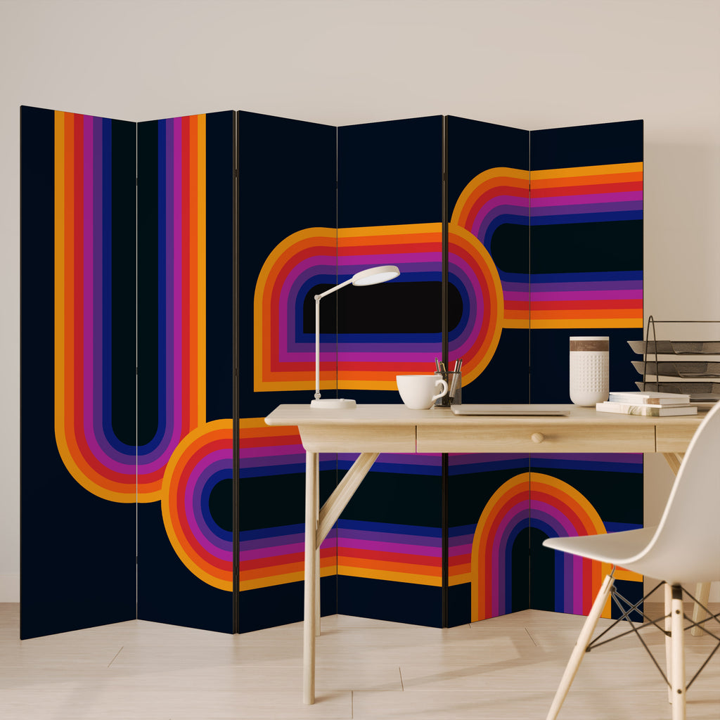 BLINDED BY THE LIGHTS Decorative 6-Panel Room Divider