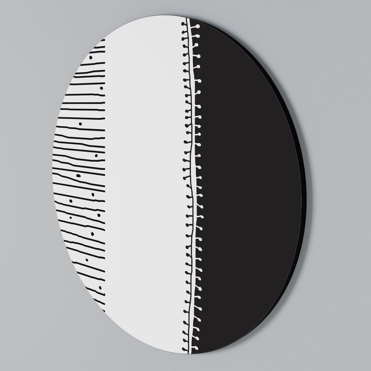 MONOCHROME MUSE Arte de pared redondo
