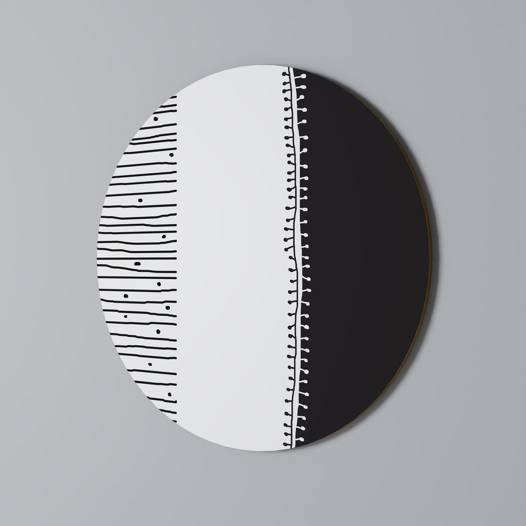 MONOCHROME MUSE Round Wall Art