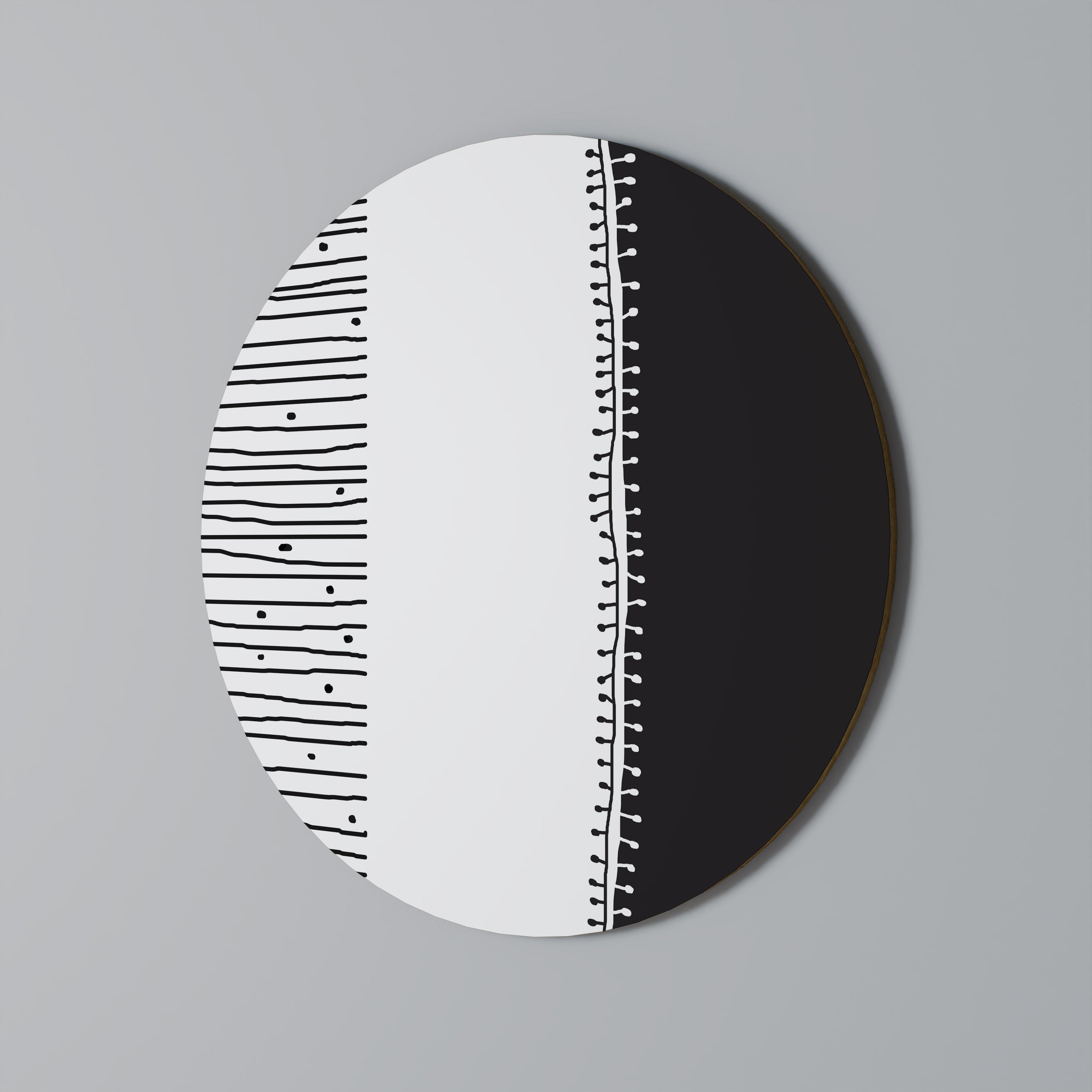 MONOCHROME MUSE Round Wall Art
